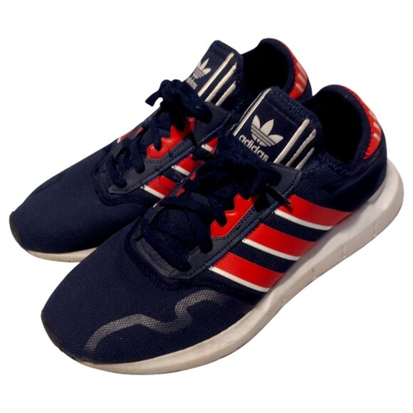 Adidas Mens Swift Run X Navy Red Striped Athletic Running Sneakers Size 11.5 - Picture 2 of 7
